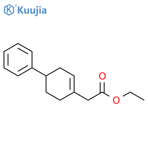 1-Cyclohexene-1-acetic acid, 4-phenyl-, ethyl ester structure