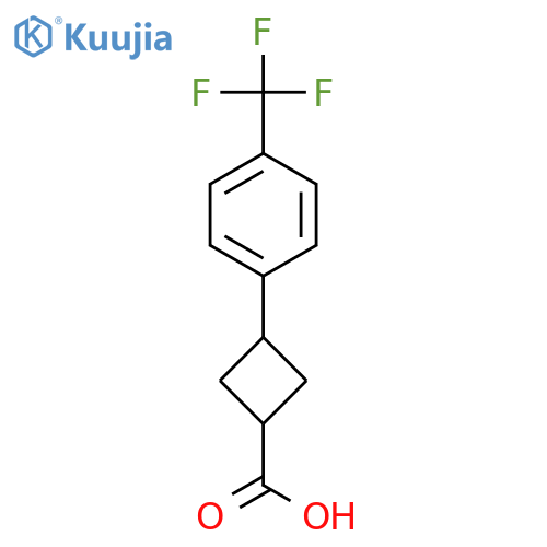 3-[4-(trifluoromethyl)phenyl]cyclobutane-1-carboxylic acid structure