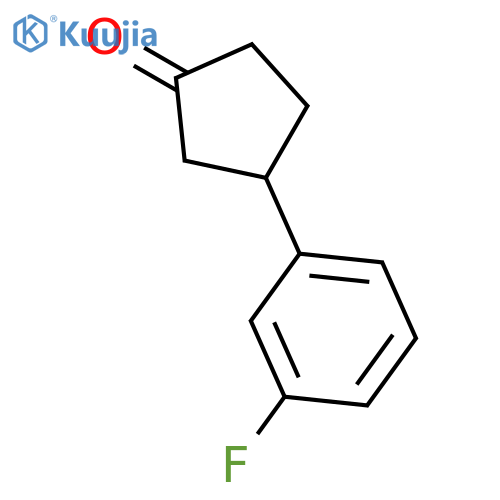 Cyclopentanone, 3-(3-fluorophenyl)- structure