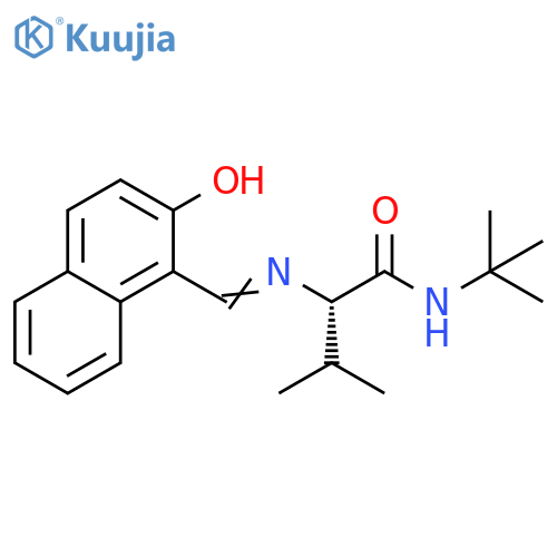 Butanamide,N-(1,1-dimethylethyl)-2-[[(2-hydroxy-1-naphthalenyl)methylene]amino]-3-methyl-, (S)- structure