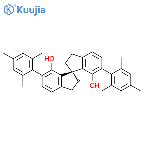 (R)?-2，?2'，?3，?3'-?Tetrahydro-?6，?6'-?bis(2，?4，?6-?trimethylphenyl)?-1，?1'-?spirobi[1H-?indene]?-?7，?7'-?diol structure