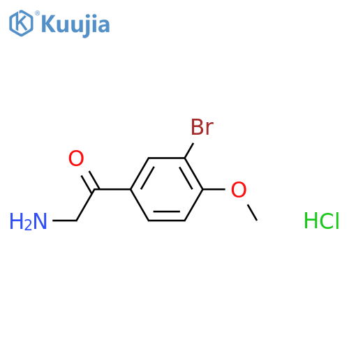 2-Amino-1-(3-bromo-4-methoxyphenyl)ethan-1-one hydrochloride structure