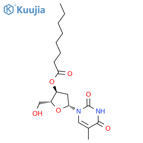 THYMIDINE, 3'-OCTANOATE structure