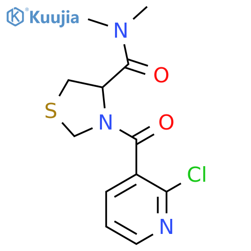 3-(2-Chloropyridine-3-carbonyl)-N,N-dimethyl-1,3-thiazolidine-4-carboxamide structure