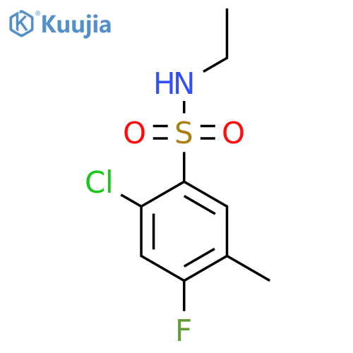 2-chloro-N-ethyl-4-fluoro-5-methylbenzene-1-sulfonamide structure