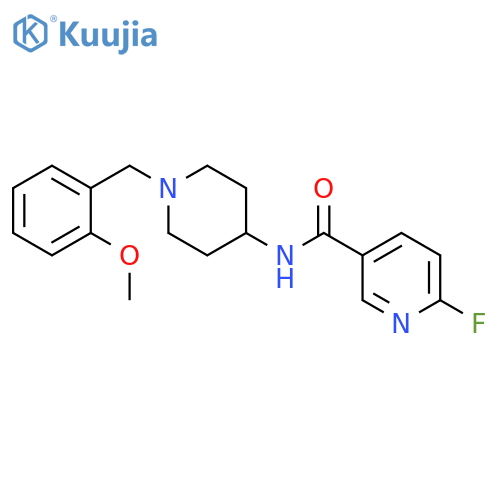 6-Fluoro-N-[1-[(2-methoxyphenyl)methyl]-4-piperidinyl]-3-pyridinecarboxamide structure
