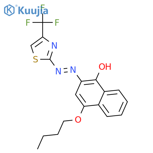 1-Naphthalenol, 4-butoxy-2-[[4-(trifluoromethyl)-2-thiazolyl]azo]- structure