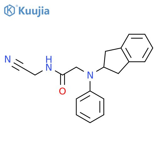 N-(Cyanomethyl)-2-[(2,3-dihydro-1H-inden-2-yl)phenylamino]acetamide structure