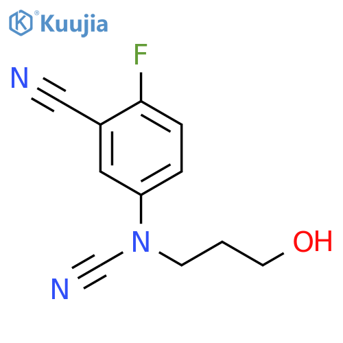 5-cyano(3-hydroxypropyl)amino-2-fluorobenzonitrile structure