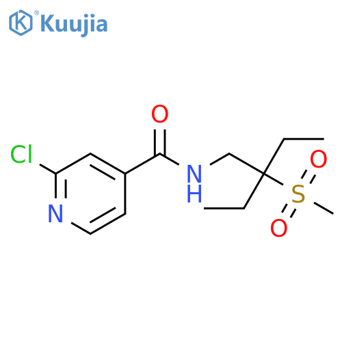 2-chloro-N-(2-ethyl-2-methanesulfonylbutyl)pyridine-4-carboxamide structure