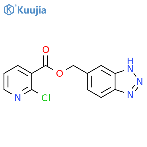 (1H-1,2,3-benzotriazol-5-yl)methyl 2-chloropyridine-3-carboxylate structure