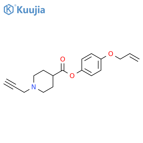 4-(2-Propen-1-yloxy)phenyl 1-(2-propyn-1-yl)-4-piperidinecarboxylate structure