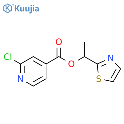 1-(1,3-thiazol-2-yl)ethyl 2-chloropyridine-4-carboxylate structure
