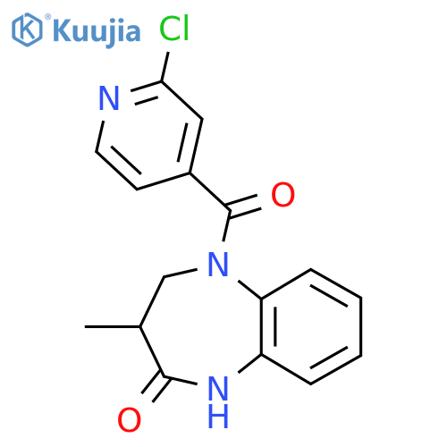 5-(2-Chloropyridine-4-carbonyl)-3-methyl-3,4-dihydro-1H-1,5-benzodiazepin-2-one structure