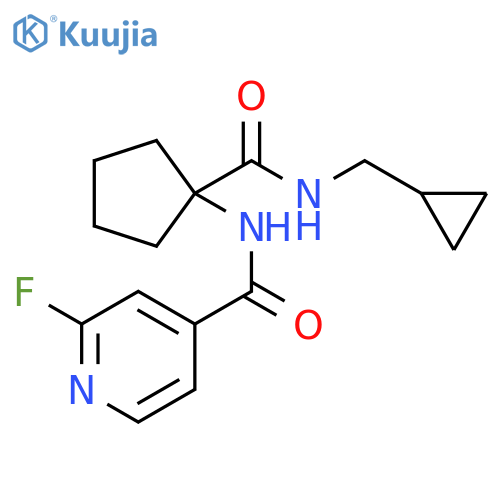 N-[1-[[(Cyclopropylmethyl)amino]carbonyl]cyclopentyl]-2-fluoro-4-pyridinecarboxamide structure