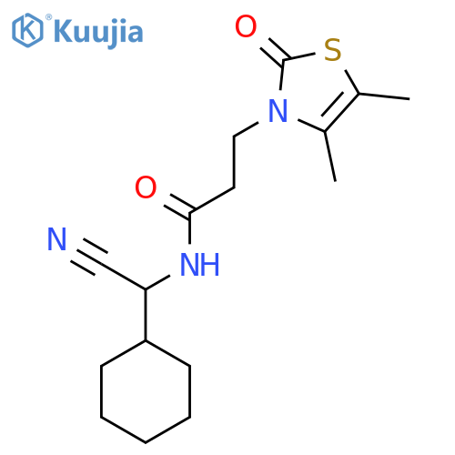 N-[Cyano(cyclohexyl)methyl]-3-(4,5-dimethyl-2-oxo-1,3-thiazol-3-YL)propanamide structure