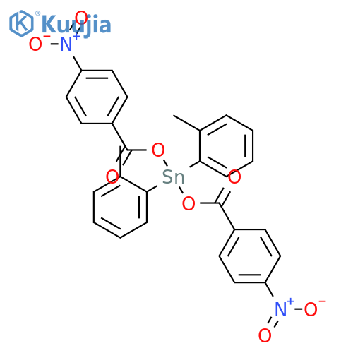 Stannane, bis(2-methylphenyl)bis[(4-nitrobenzoyl)oxy]- structure