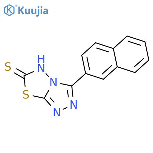 1,2,4-Triazolo[3,4-b][1,3,4]thiadiazole-6(5H)-thione, 3-(2-naphthalenyl)- structure