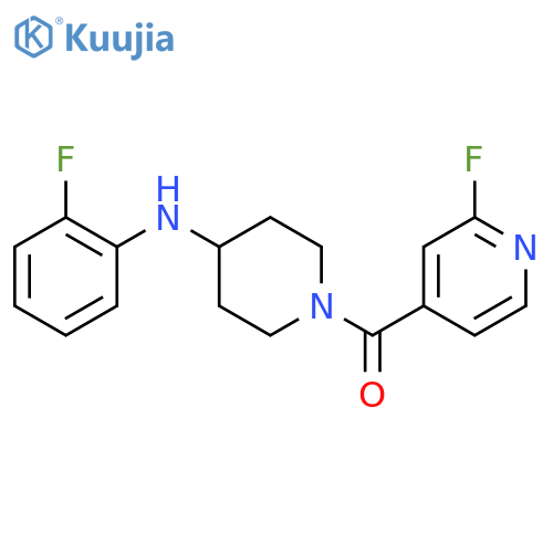 [4-(2-Fluoroanilino)piperidin-1-yl]-(2-fluoropyridin-4-yl)methanone structure
