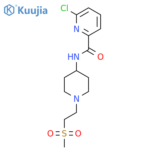 6-Chloro-N-[1-(2-methanesulfonylethyl)piperidin-4-YL]pyridine-2-carboxamide structure