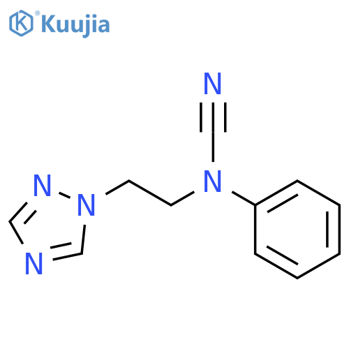 N-cyano-N-2-(1H-1,2,4-triazol-1-yl)ethylaniline structure