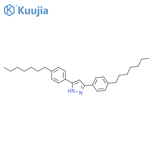 1H-Pyrazole, 3,5-bis(4-heptylphenyl)- structure