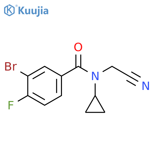 3-Bromo-N-(cyanomethyl)-N-cyclopropyl-4-fluorobenzamide structure