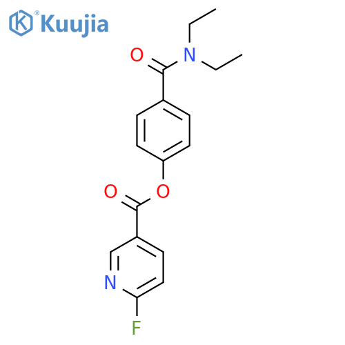 [4-(Diethylcarbamoyl)phenyl] 6-fluoropyridine-3-carboxylate structure