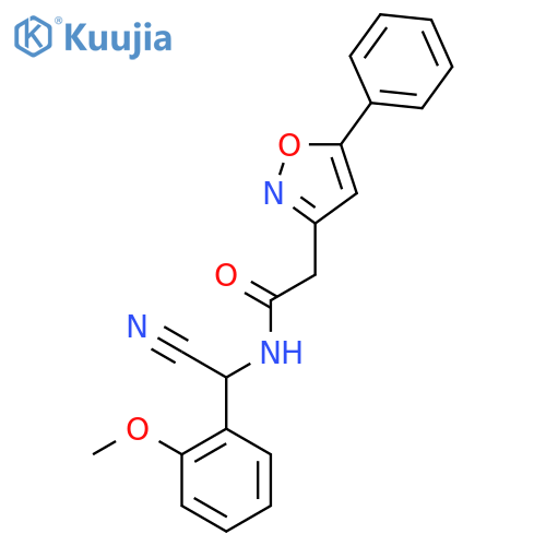 N-[Cyano(2-methoxyphenyl)methyl]-2-(5-phenyl-1,2-oxazol-3-YL)acetamide structure