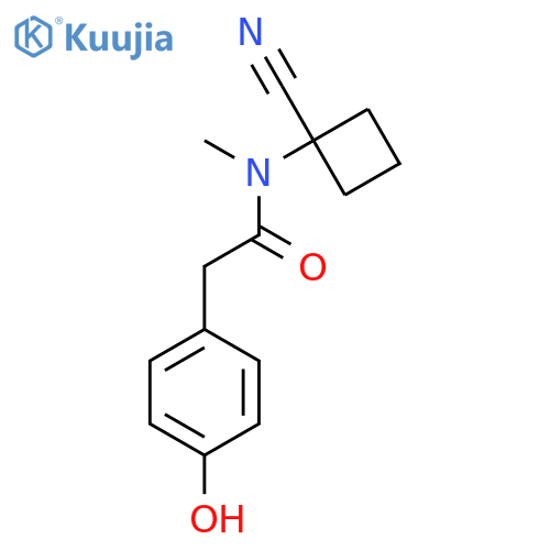 N-(1-cyanocyclobutyl)-2-(4-hydroxyphenyl)-N-methylacetamide structure
