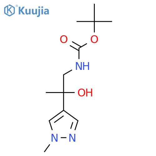tert-butyl N-2-hydroxy-2-(1-methyl-1H-pyrazol-4-yl)propylcarbamate structure