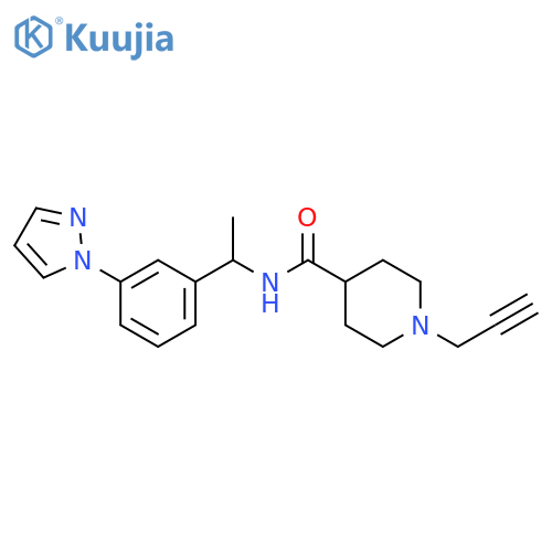 1-(2-Propyn-1-yl)-N-[1-[3-(1H-pyrazol-1-yl)phenyl]ethyl]-4-piperidinecarboxamide structure