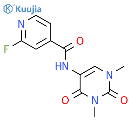 N-(1,3-dimethyl-2,4-dioxo-1,2,3,4-tetrahydropyrimidin-5-yl)-2-fluoropyridine-4-carboxamide structure