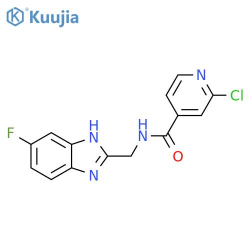 2-Chloro-N-[(6-fluoro-1H-benzimidazol-2-yl)methyl]-4-pyridinecarboxamide structure