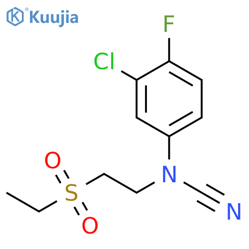 3-chloro-N-cyano-N-2-(ethanesulfonyl)ethyl-4-fluoroaniline structure