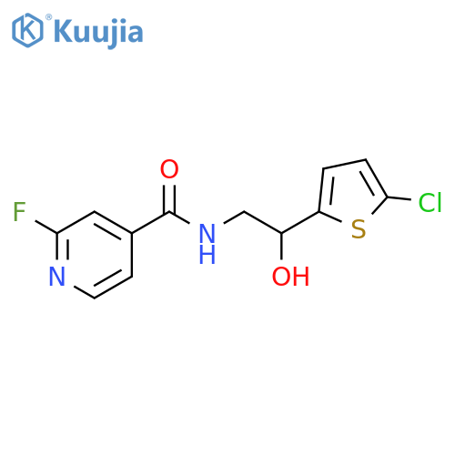 N-2-(5-chlorothiophen-2-yl)-2-hydroxyethyl-2-fluoropyridine-4-carboxamide structure