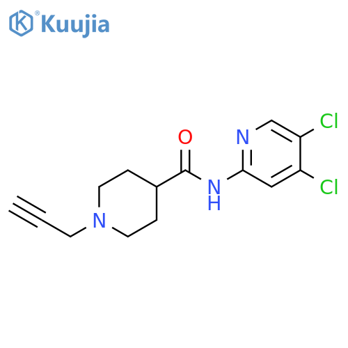 N-(4,5-dichloropyridin-2-yl)-1-(prop-2-yn-1-yl)piperidine-4-carboxamide structure