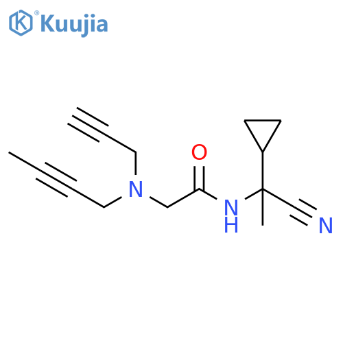 2-(2-Butyn-1-yl-2-propyn-1-ylamino)-N-(1-cyano-1-cyclopropylethyl)acetamide structure