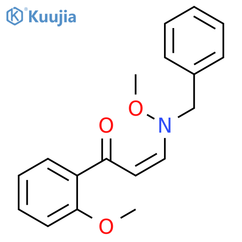 2-Propen-1-one,1-(2-methoxyphenyl)-3-[methoxy(phenylmethyl)amino]-, (Z)- structure