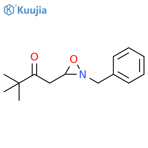 2-Butanone, 3,3-dimethyl-1-[2-(phenylmethyl)-3-oxaziridinyl]- structure
