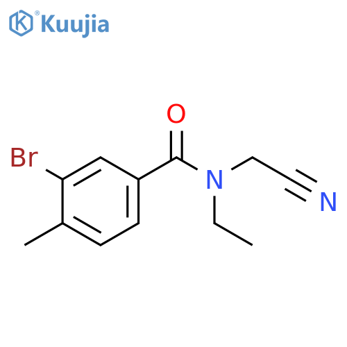 3-Bromo-N-(cyanomethyl)-N-ethyl-4-methylbenzamide structure