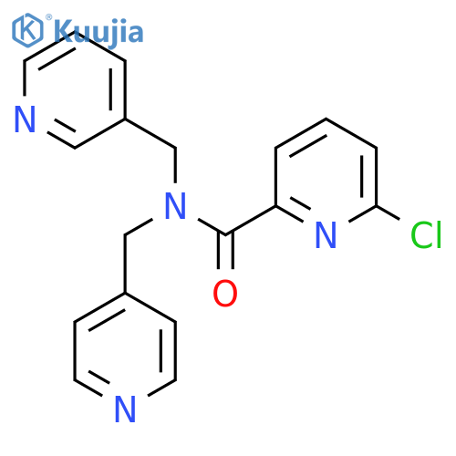 6-Chloro-N-(pyridin-3-ylmethyl)-N-(pyridin-4-ylmethyl)pyridine-2-carboxamide structure
