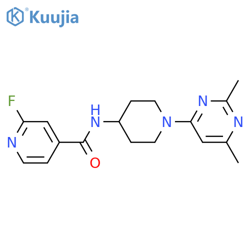 N-[1-(2,6-Dimethyl-4-pyrimidinyl)-4-piperidinyl]-2-fluoro-4-pyridinecarboxamide structure
