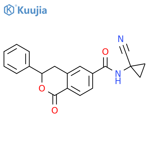 N-(1-Cyanocyclopropyl)-3,4-dihydro-1-oxo-3-phenyl-1H-2-benzopyran-6-carboxamide structure