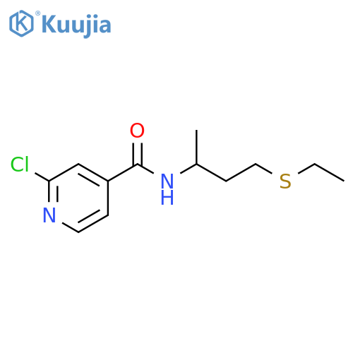 2-chloro-N-4-(ethylsulfanyl)butan-2-ylpyridine-4-carboxamide structure