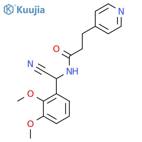 N-[Cyano(2,3-dimethoxyphenyl)methyl]-3-(pyridin-4-YL)propanamide structure