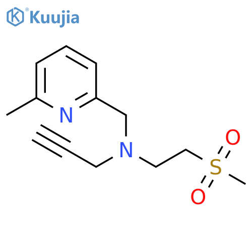 (2-methanesulfonylethyl)(6-methylpyridin-2-yl)methyl(prop-2-yn-1-yl)amine structure