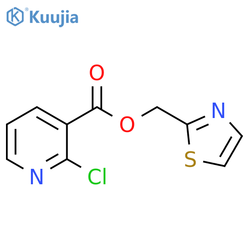 (1,3-thiazol-2-yl)methyl 2-chloropyridine-3-carboxylate structure