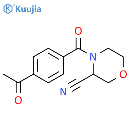 4-(4-Acetylbenzoyl)-3-morpholinecarbonitrile structure