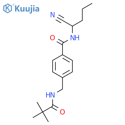 N-(1-Cyanobutyl)-4-[(2,2-dimethylpropanoylamino)methyl]benzamide structure